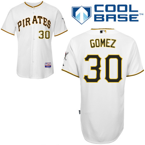 Jeanmar Gomez #30 MLB Jersey-Pittsburgh Pirates Men's Authentic Home White Cool Base Baseball Jersey
